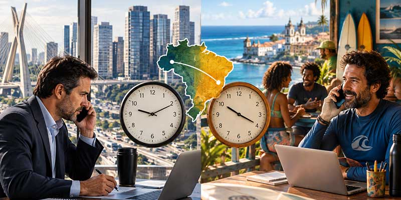 time in Brazil
